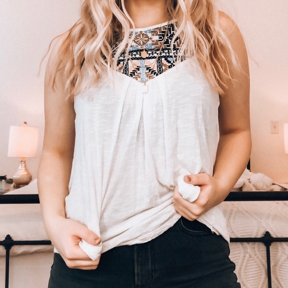 EMBROIDERED TANK TOP - Picture 1 of 4